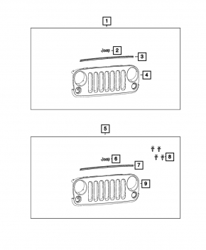 Radiator grill grille Jeep Wrangler 09-17
