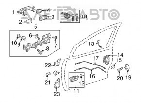 Toyota Camry v50 12-14 USA Outer Front Left Door Handle