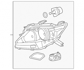 Left front headlight for Lexus RX350 RX450h 10-12 Dorest xenon