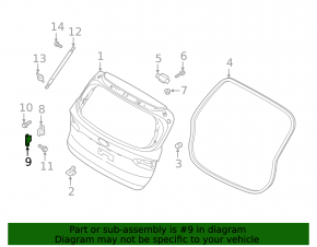 Left side trunk door bumper Hyundai Tucson 16-21