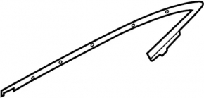 Upper rear left door molding Infiniti Q50 14-20