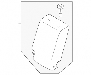 Rear seat armrest, 2nd row, Mitsubishi Outlander 22-25, black leather