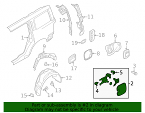 Fuel filler door Ford Flex 09-19