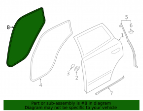 Door seal front left Porsche Macan 15-18