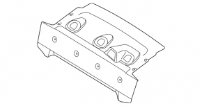 Rear shelf Ford Fiesta 11-19 4d black