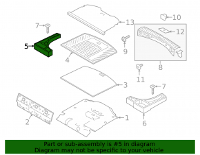 Trunk tray right Ford Escape MK3 13-19 titanium high sides type 1