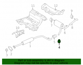 Rear right muffler bracket for Ford Focus mk3 11-18