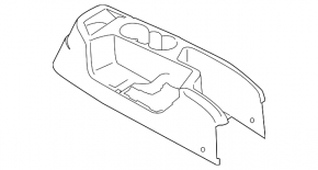 Central console cup holders Ford Transit Connect MK2 13-18 black