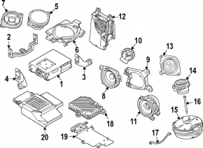 Mazda CX-90 24-26 lower left front panel speaker