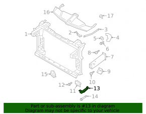 Right lower side member bracket for Porsche Cayenne 19-26 plastic