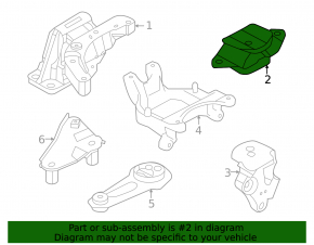 Left engine mount for Nissan Kicks 18-25 1.6