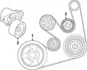 Tensioner pulley drive belt Nissan Rogue 22-23 1.5T us built