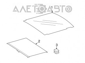 Panoramic glass Mercedes X164 GL W164 ML W251 R beige curtain, rubbed