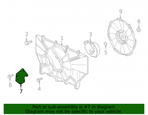 Cooling Fan Motor Guard Honda Accord 18-22 2.0 hybrid