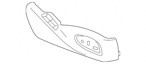 Cadillac ATS 13 right passenger side seat trim, brown