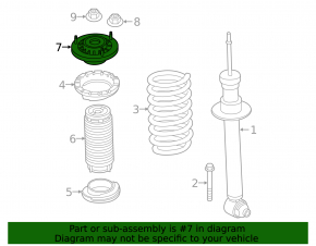 Rear left shock absorber support BMW 5 G30 17-23 2.0T, 3.0T, 530e hybrid