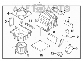 Actuator motor for the heater ventilation system of the Infiniti FX35 FX45 03-08