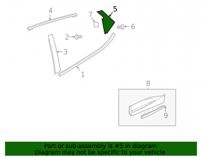 Door trim side rear right Chevrolet Bolt EUV 22-23 rear