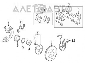 Front right caliper assembly for Lexus ES300h ES350 13-18