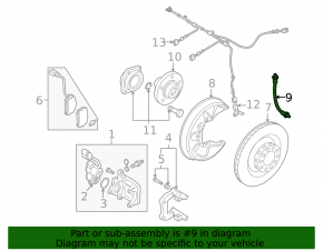 Rear left brake hose for Audi A6 05-11