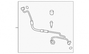 Audi Q8 19-25 MHEV long air conditioning compressor-heater hose for R134A