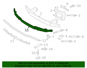 BMW 3 G20 23-26 front bumper absorber