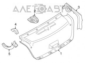 Right trunk lid gutter trim BMW 7 G11 G12 16-19 on the body