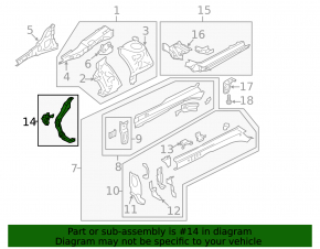 Right headlight lens for Subaru Forester 14-18 SJ