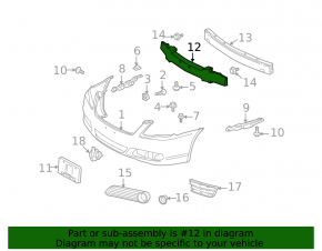 Toyota Avalon 2010 Front Bumper Absorber