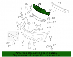 Lexus IS250 IS350 06-08 Front Bumper Absorber