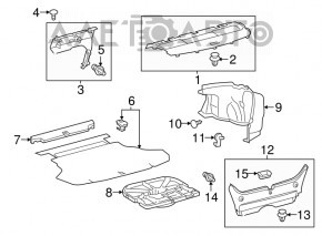 Toyota Camry V50 12-14 trunk trim (USA)