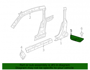 Mudguard threshold rear left VW Beetle 12-19