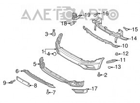 Front bumper lip VW Tiguan 18-21 structure, scratches