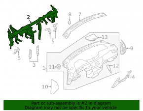 Under-torpedo pipe reinforcement Nissan Rogue Sport 17-19