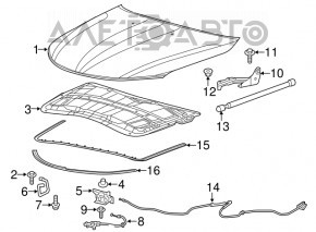 Chrysler 200 hood insulation 15-17