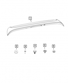 Chrysler Pacifica 17- Tailgate Spoiler