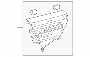 Radio, Cassette Player, Climate Control, Instrument Panel Assembly, Lexus RX350 RX450h 10-15 Scratches