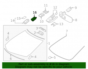 Rain sensor cover on windshield Lexus RX350 16-22 black