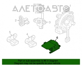 Nissan Murano Z52 15-16 SRS Airbag Computer Module