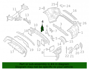 Rear bumper bracket right Mercedes W166 GLE 16-19 outer