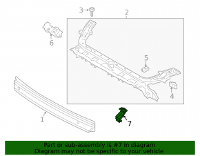 Bracket for the ambient air temperature sensor Ford Mustang mk6 15-