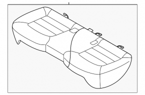 Rear seat cushion, 2nd row, Mazda CX-5 19-22, black leather with perforation, dented, scratches, needs cleaning