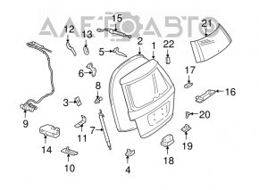 Trunk door hinge left Mercedes X164 GL