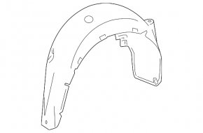 Rear left fender liner for Mercedes S-class W221