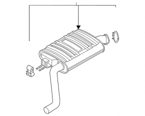 Exhaust line middle section with catalytic converter Kia Sorento 21-25 HEV