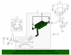 Exhaust line middle section with catalytic converter Kia Sorento 21-25 HEV