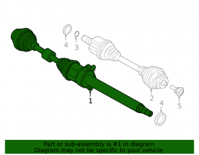 Front right axle shaft BMW X1 F48 20-22 AWD