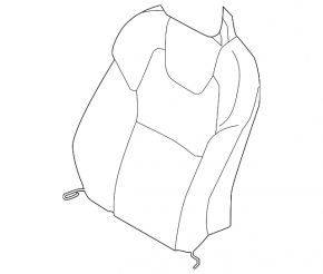 Upper driver's seat upholstery for Volvo XC60 18-25, black Nappa leather, heated and ventilated, perforated, with knee support, adjustable, needs cleaning, cracked, dented, torn foam