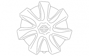 Wheel cap R Nissan Versa Note 13-17