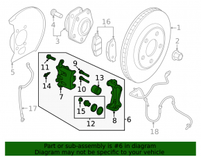 Front right caliper Nissan Leaf 18-